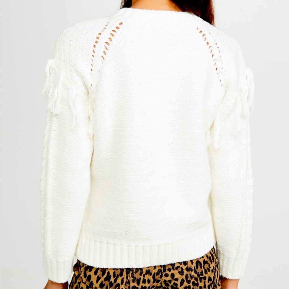 Cupcakes and Cashmere Ivory Cable Knit Sweater- Size XS - Picture 7 of 9